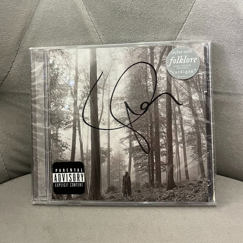Taylor Swift autographed signed Folklore CD
